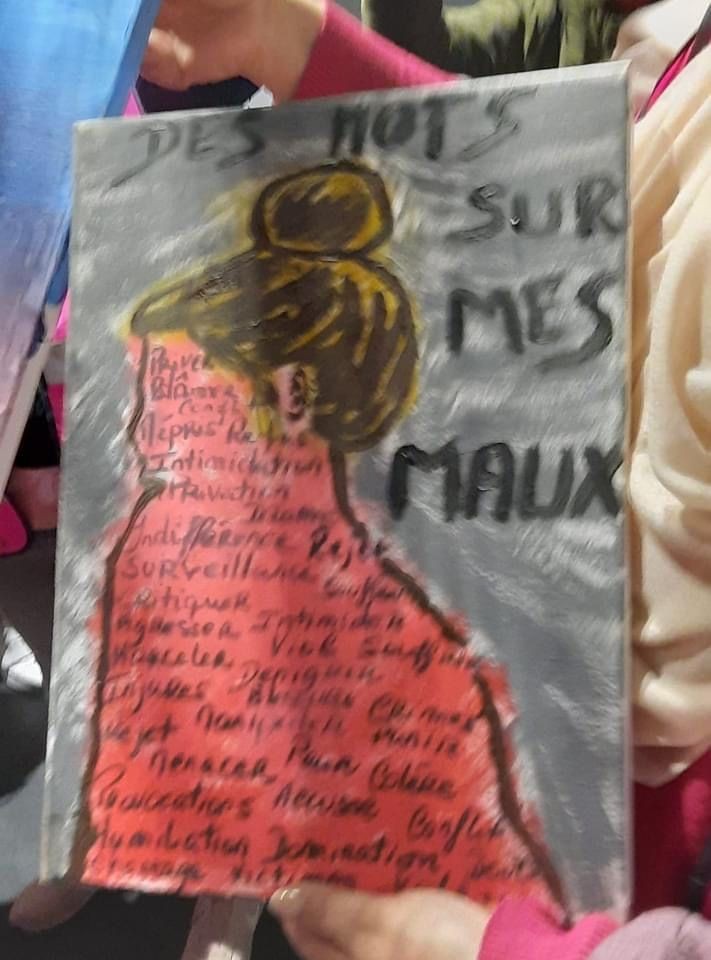 Assocation balll violences faites aux femmes tableau atelier