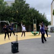 Fitness ball avec Catherine