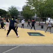 Fitness ball avec Catherine